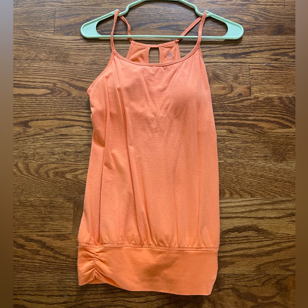 Peach Tank Top with Built in Bra